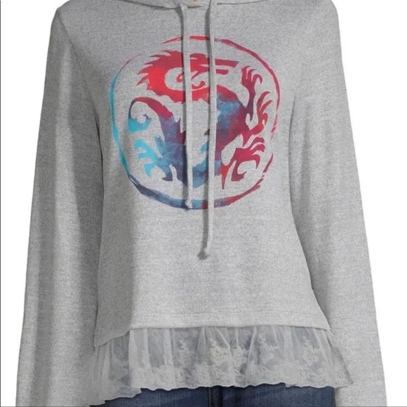 Disney Mulan Dragon Lace Hoodie Sweatshirt L - Picture 11 of 11